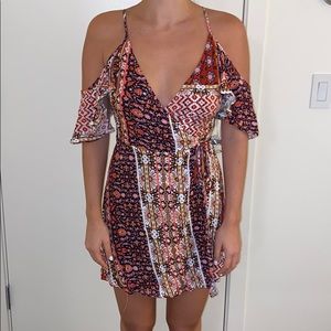 Brand new printed wrap dress
